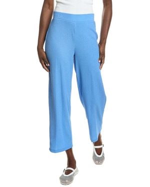 Jones New York Seabreeze Crinkle Wide Leg Crop Pant - Blue