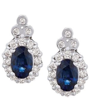 Le Vian 14k Vanilla Gold 1.40 Ct. Tw. Diamond & Sapphire Earrings - Blue