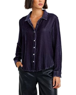 Bella Dahl Silk-Blend Shirt - Blue
