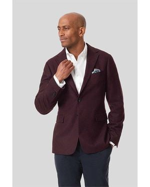 Charles Tyrwhitt Slim Fit Italian Recycled Wool-blend Jacket - Purple