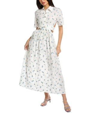 Sister Jane Lapis Shell Shirtdress - White