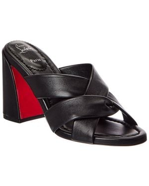 Christian Louboutin 90 Leather Sandal - Black