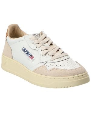 Autry Medalist Leather & Suede Sneaker - White