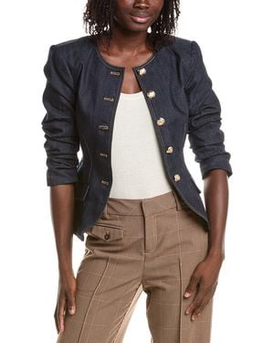 Cinq À Sept Denim Scrunched Chris Jacket - Blue