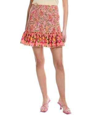 FARM Rio Painted Bananas Mini Skirt - Red