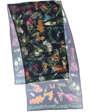Ferragamo Silk Scarf - Grey