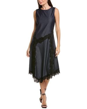 Ellen Tracy Embroidered Dress - Black