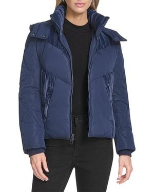 Andrew Marc Tayte Hooded Puffer Jacket - Blue