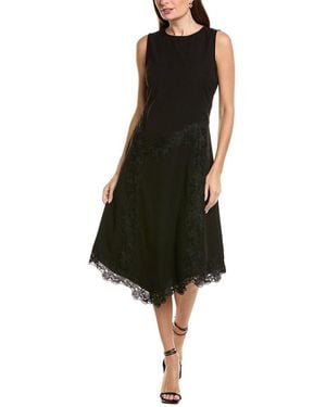 Ellen Tracy Embroidered Dress - Black