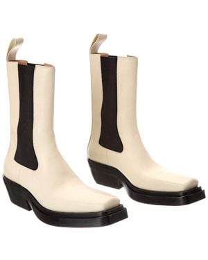 Bottega Veneta Chelsea Leather Boot (authentic Pre-loved) - White