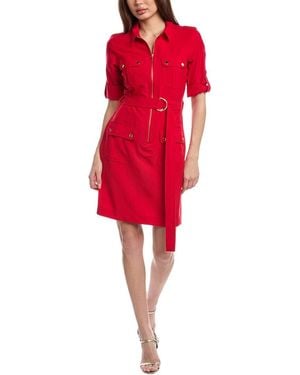 Sharagano Midi Dress - Red