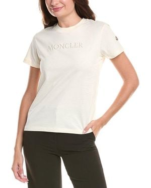 Moncler Embroidered Logo T-Shirt - White