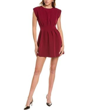 Marion Pleated Mini Dress - Red