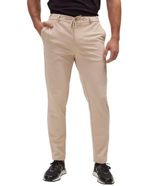 Ron Tomson Fitted Casual Everyday Pant - Natural