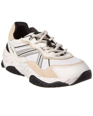 SCHUTZ SHOES Explorer 001 Suede & Leather Trainers - White