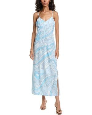 To My Lovers Printed Maxi Dress - Blue