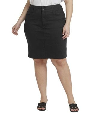 NYDJ Plus High-Rise Skirt - Black