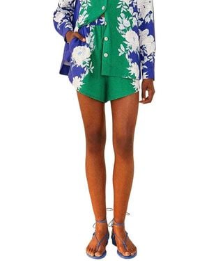 FARM Rio Linen-Blend Garden Short - Green