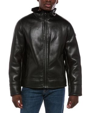 KARL LAGERFELD Bonded Stand Collar Jacket - Black