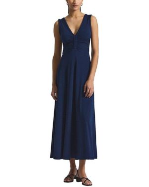 10 Crosby Derek Lam Misha Matte Jersey Ruched Dress - Blue