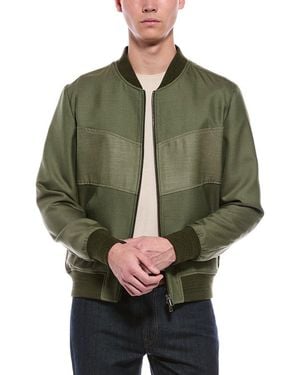 Isaia Wool & Cashmere-Blend Jacket - Green
