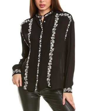 Stellah Embroidered Top - Black