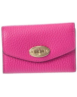Mulberry Darley Folded Leather Card Case - Pink