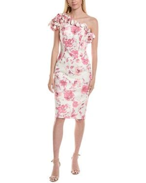 Rene Ruiz One-Shoulder Sheath Dress - Red