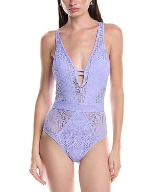 Becca Colour Play Plunge One-Piece - Purple
