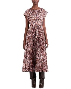 10 Crosby Derek Lam Demetria Flutter Sleeve Midi Dress - Red