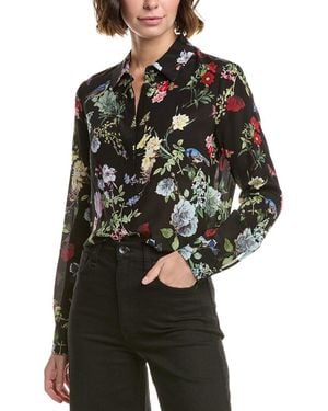 Alice + Olivia Alice + Olivia Willa Silk Top - Black