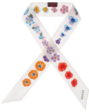 Gucci Silk Neck Bow - White