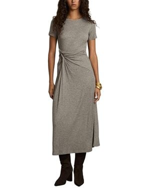 Reiss Hadley Midi Jersey Wool-Blend Dress - Gray