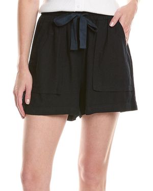 Stateside Linen-Blend Drawstring Short - Black