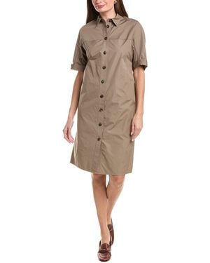 Lafayette 148 New York Midi Shirtdress - Natural