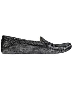 Tod's Leather Metallic-Accent Loafer (Authentic Pre-Loved) - Black