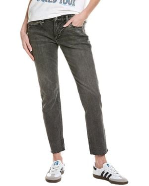 Rag & Bone Dre Serephina Low-Rise Slim Boyfriend Jean - Grey