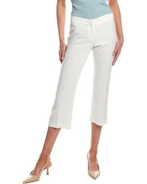 Lafayette 148 New York Cropped Manhattan Flare Pant - White