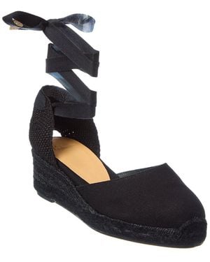 Castañer Carina Canvas Wedge Sandal - Blue