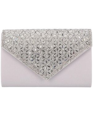 Jessica Mcclintock Oriana Sateen Clutch - Grey