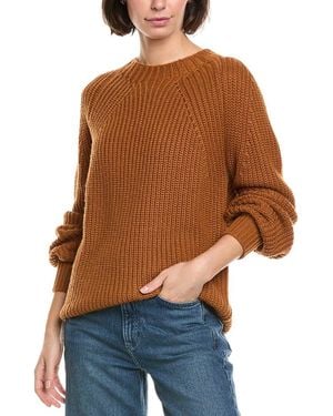 Elan Wool-Blend Crewneck Jumper - Brown
