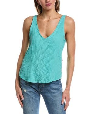 Sol Angeles Crepe V Tank - Blue
