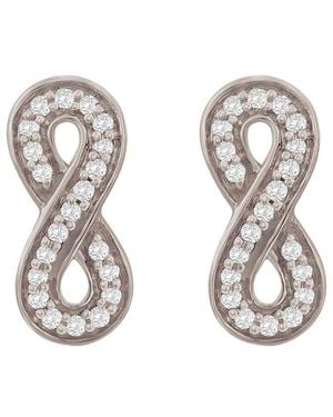 Suzy Levian 14k 0.10 Ct. Tw. Diamond Infinity Studs - Metallic