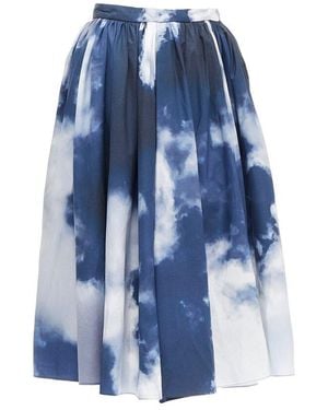 McQueen 2022 A-Line Skirt, Size It (Authentic Pre-Loved) - Blue