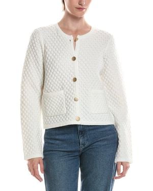 Michael Stars Cera Honeycomb Stitch Cardigan - White