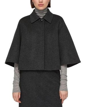 Lafayette 148 New York Elbow Sleeve Cropped Wool & Cashmere-Blend Jacket - Black