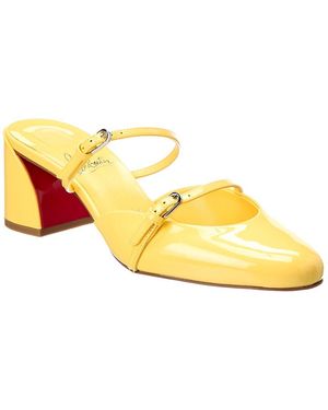 Christian Louboutin Jane Nina 55 Patent Mule - Yellow