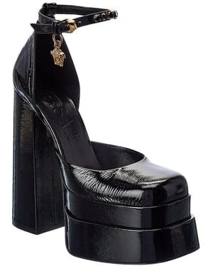 Versace Medusa Patent Platform Pump - Black