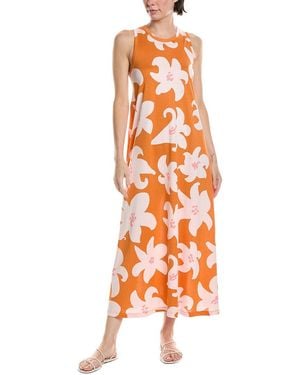 Marimekko Liplatus Villinarsissi Maxi Dress - Orange