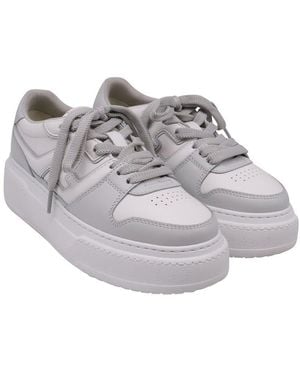 Fendi Leather Match Platform Trainer (Authentic Pre-Loved) - Grey